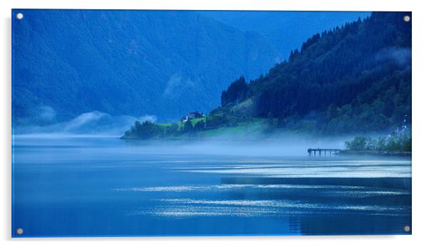 Fjord Magic Acrylic by Stuart Hough