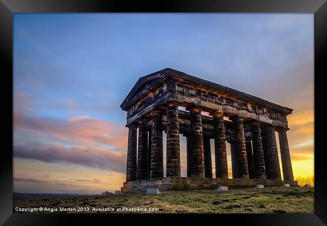 Penshaw Monument Sunset 3 Framed Print by Angie Morton