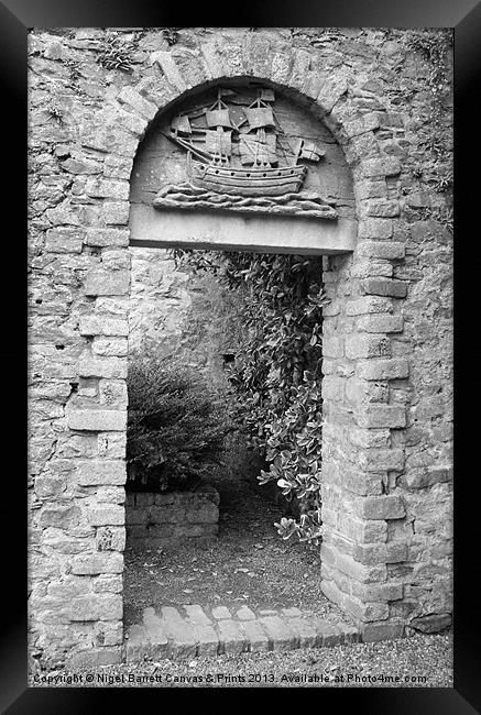 The Old Pilgrims Doorway Framed Print by Nigel Barrett Canvas