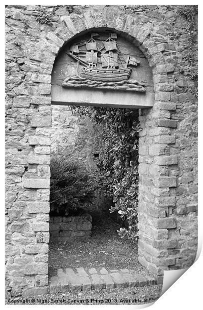 The Old Pilgrims Doorway Print by Nigel Barrett Canvas