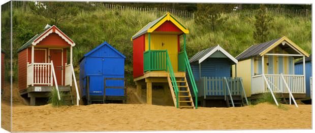 Beach Huts at Wells Next to Sea 1 Canvas Print by Bill Simpson