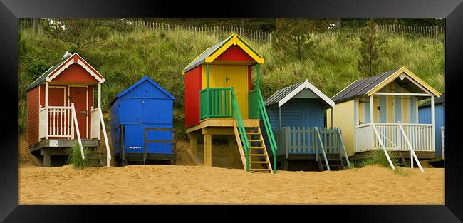 Beach Huts at Wells Next to Sea 1 Framed Print by Bill Simpson