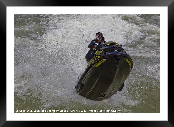 Jet Skiing Framed Mounted Print by Graham Custance