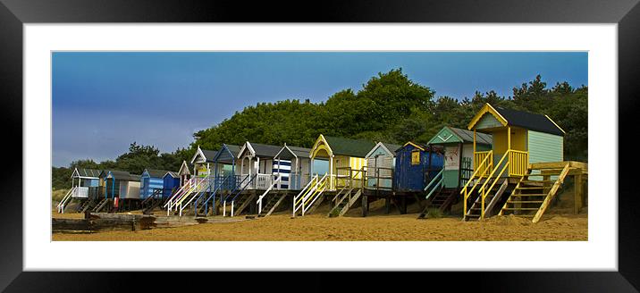 Beach Huts Wells Next to Sea 2 Framed Mounted Print by Bill Simpson