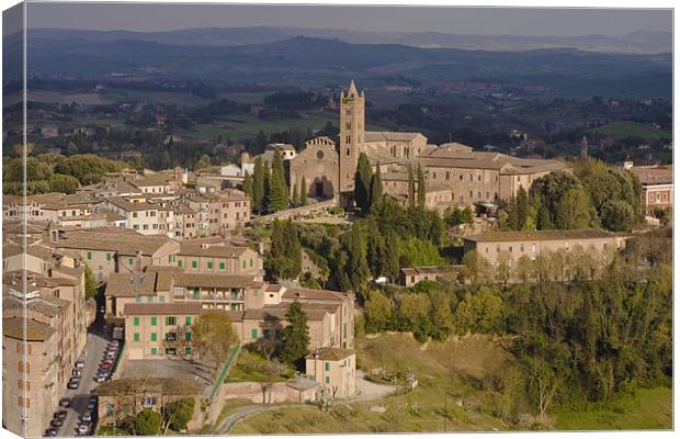 Aerial view of Siena Canvas Print by Thomas Schaeffer