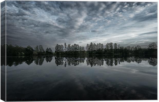 lake reflection Canvas Print by Jo Beerens
