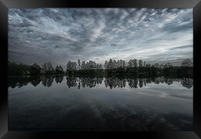 lake reflection Framed Print by Jo Beerens