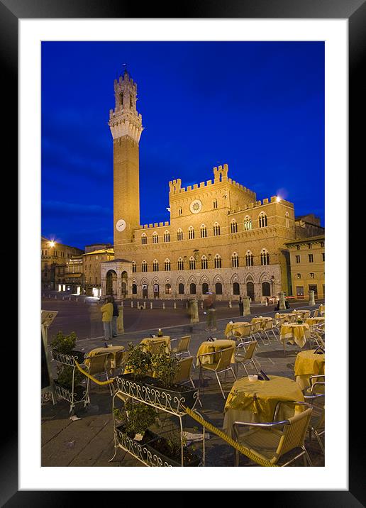 The city hall of Siena  Framed Mounted Print by Thomas Schaeffer