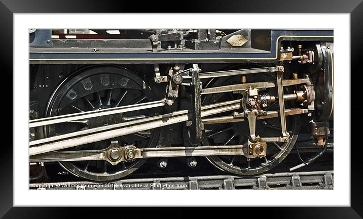 SDJR 7F Class Locomotive Framed Mounted Print by William Kempster