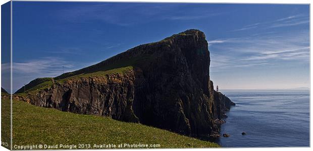 Neist Point Lighthouse Canvas Print by David Pringle