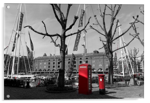 St Katherines Dock Acrylic by David Pyatt