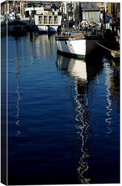 Parking Boats Canvas Print by Hamid Moham