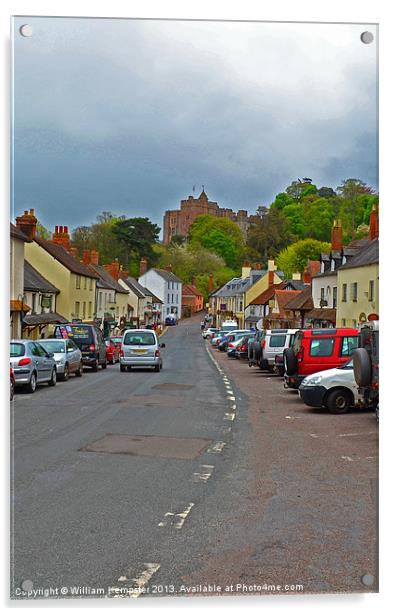 Dunster Castle and Village Acrylic by William Kempster