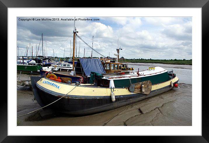 Thames sailing barge Catharina Framed Mounted Print by Lee Mullins