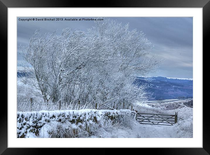 January Landscape Near Buxton Framed Mounted Print by David Birchall