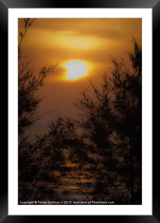 Sunset..... Framed Mounted Print by Telmo Zaldivar Jr