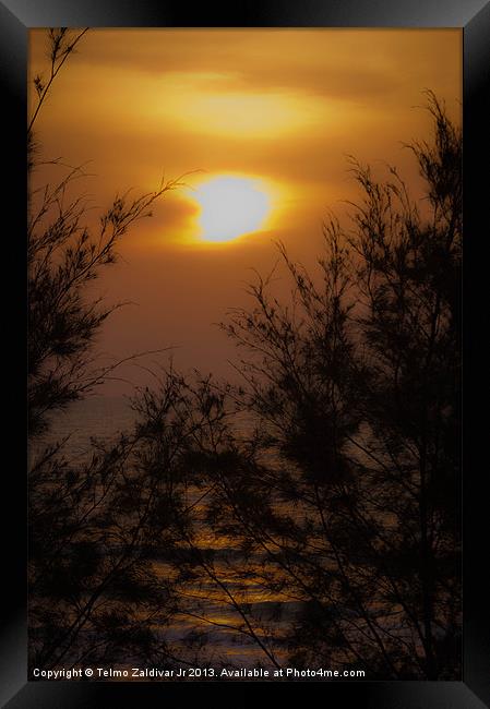 Sunset..... Framed Print by Telmo Zaldivar Jr
