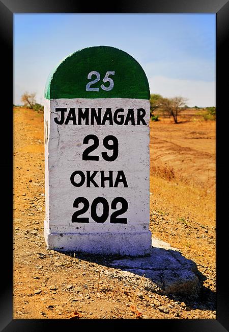 29 Kilometers to Jamnagar Framed Print by Arfabita  