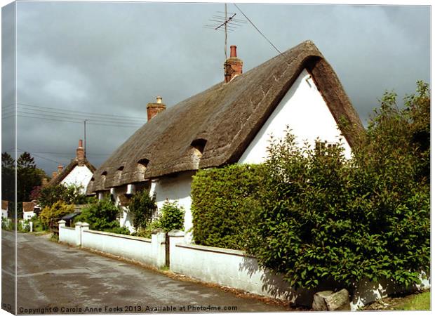 Thatched Cottage Avebury Canvas Print by Carole-Anne Fooks