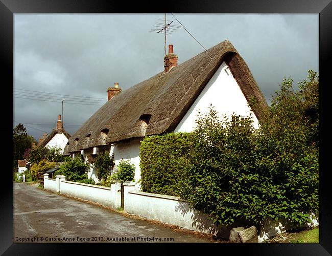 Thatched Cottage Avebury Framed Print by Carole-Anne Fooks