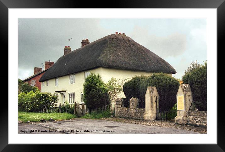 Thatched Cottage Avebury Framed Mounted Print by Carole-Anne Fooks