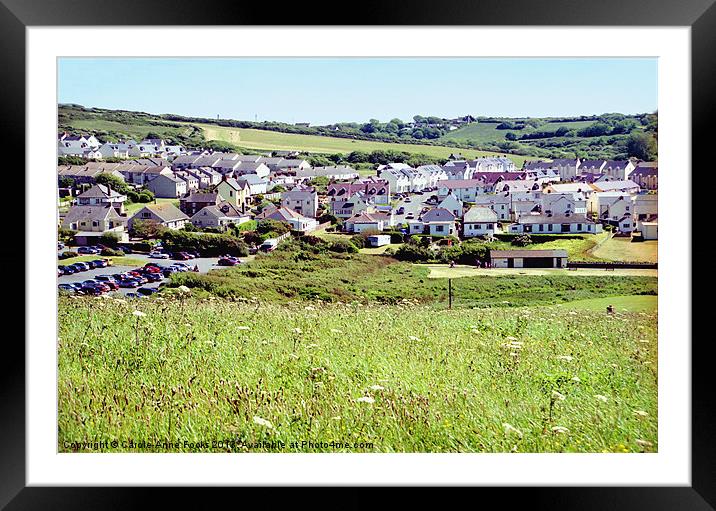 Broadhaven Village Pembrokeshire Wales Framed Mounted Print by Carole-Anne Fooks