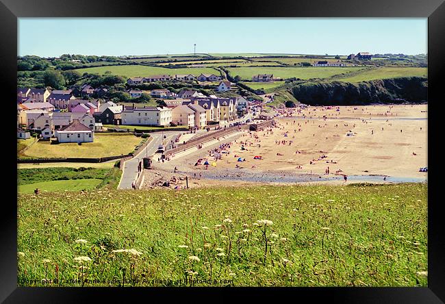 Broadhaven Village Pembrokeshire Wales Framed Print by Carole-Anne Fooks