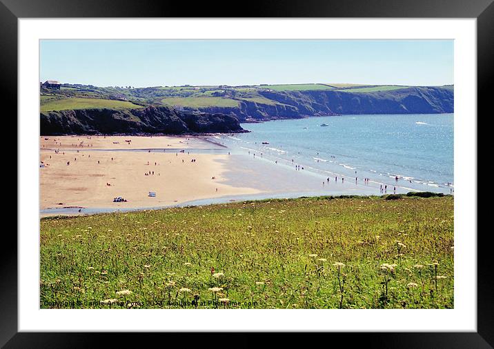 Broadhaven Beach Pembrokeshire Wales Framed Mounted Print by Carole-Anne Fooks