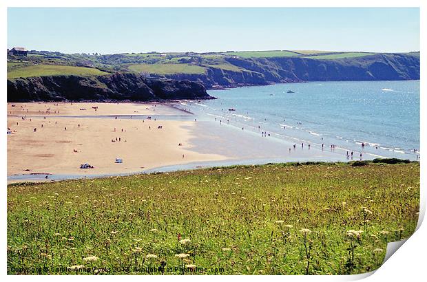 Broadhaven Beach Pembrokeshire Wales Print by Carole-Anne Fooks