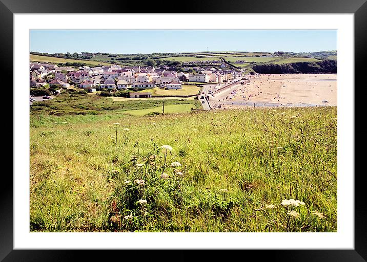 Broadhaven Village Pembroke-shire Wales Framed Mounted Print by Carole-Anne Fooks
