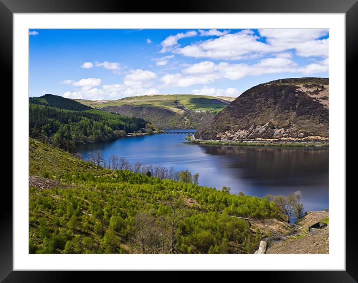 Caban Coch Dam and Nant Y Gro dam Framed Mounted Print by Hazel Powell