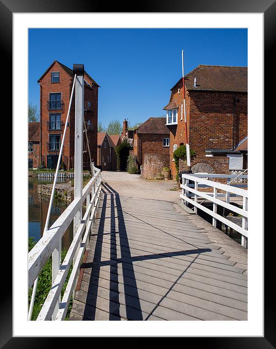 Swing Bridge, Newbury, Berkshire, England, UK Framed Mounted Print by Mark Llewellyn