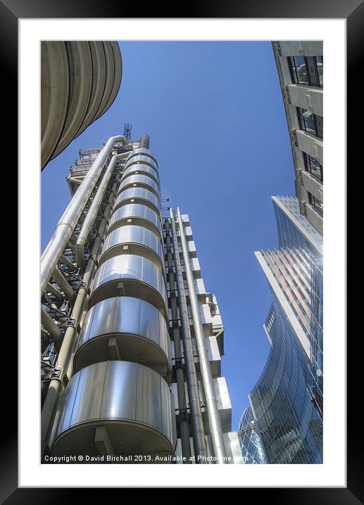 The Lloyds Building, London Framed Mounted Print by David Birchall