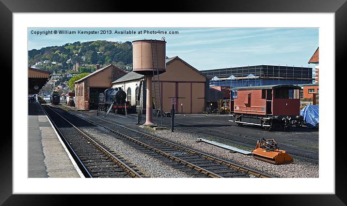 Minehead Station Yard Framed Mounted Print by William Kempster