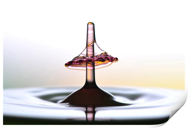 fluid Art droplet splash Print by Terry Pearce