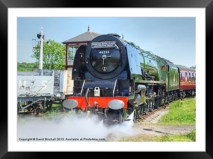 Steam locomotive 46233 Duchess Of Sutherland Framed Mounted Print by David Birchall