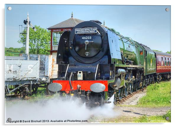Steam locomotive 46233 Duchess Of Sutherland Acrylic by David Birchall