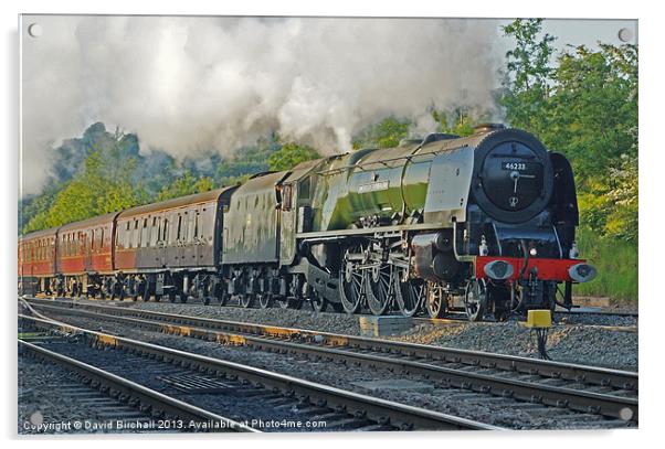 Steam locomotive 46233 Duchess of Sutherland  Acrylic by David Birchall