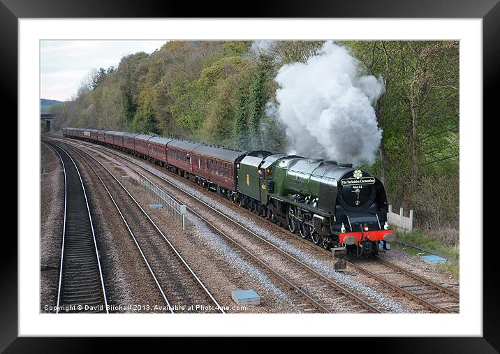 46233 Duchess Of Sutherland at Chesterfield. Framed Mounted Print by David Birchall