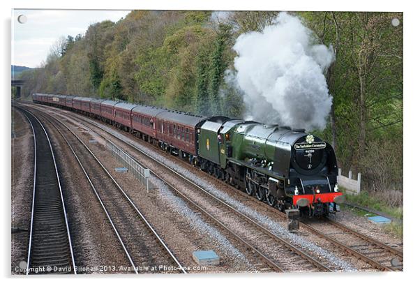 46233 Duchess Of Sutherland at Chesterfield. Acrylic by David Birchall