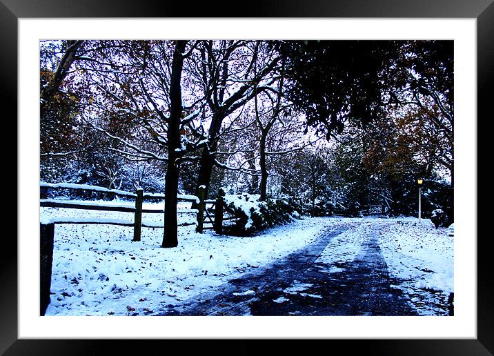 Snow Framed Mounted Print by Elizabeth Page