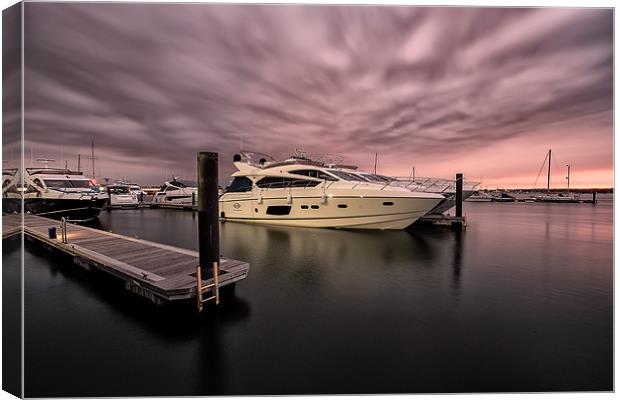Sunseeker Sunset Poole Harbour Canvas Print by Jennie Franklin