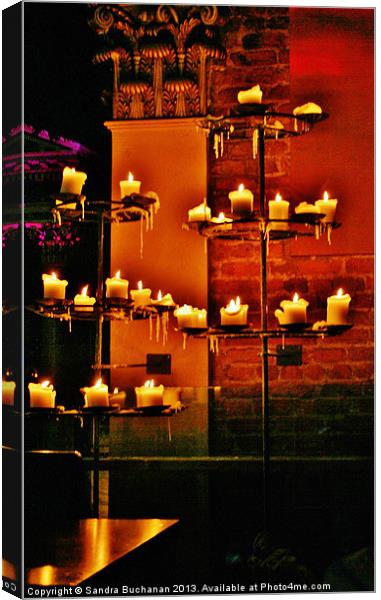 Melting Candles Canvas Print by Sandra Buchanan