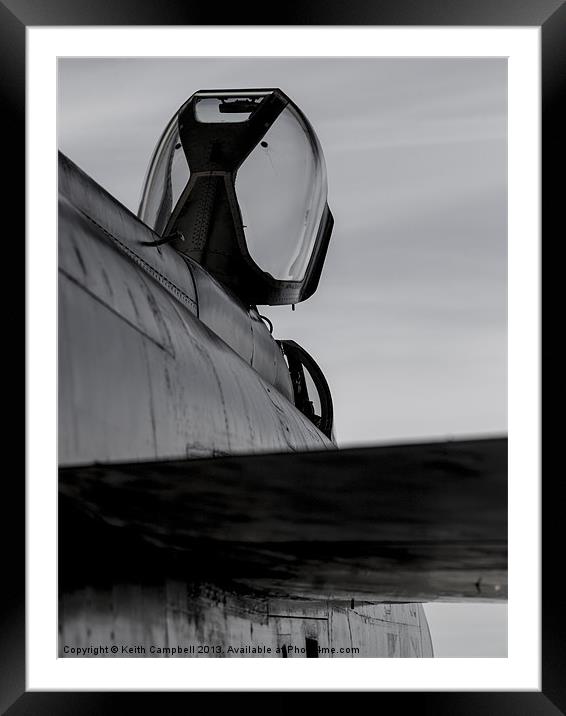 Lightning XS904 - black and white Framed Mounted Print by Keith Campbell