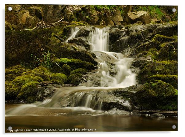 Waterfall in Spring 4 Acrylic by Darren Whitehead