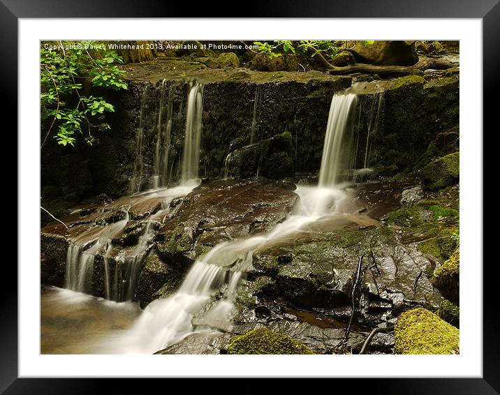 Waterfall in Spring 9 Framed Mounted Print by Darren Whitehead