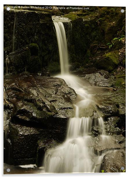 Waterfall in Spring 12 Acrylic by Darren Whitehead