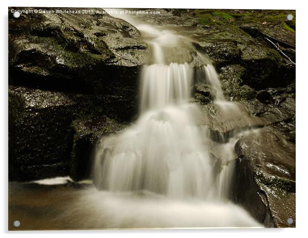 Waterfall in Spring 13 Acrylic by Darren Whitehead