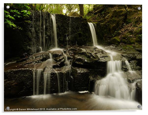 Waterfall in Spring 14 Acrylic by Darren Whitehead
