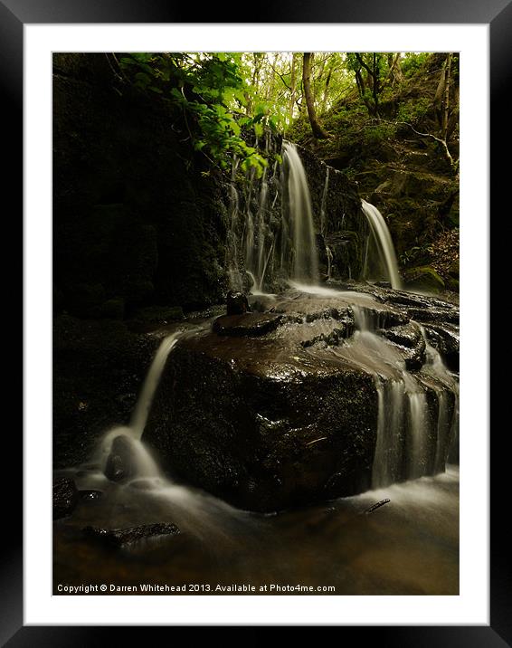 Waterfall in Spring 15 Framed Mounted Print by Darren Whitehead